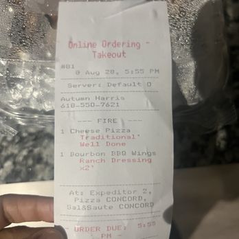Brixx Pizza - receipt - Pizza Near Me - Concord, North Carolina Brixx Pizza - receipt - Pizza Near Me - Concord, North Carolina