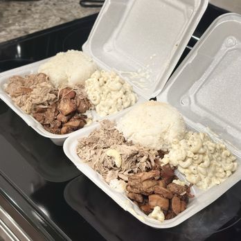 Hawaiian Bros Island Grill - Two Large Mixed Plate w/ Huli Huli Chicken and Luau Pigs - Hawaiian Near Me - Austin, Texas Hawaiian Bros Island Grill - Two Large Mixed Plate w/ Huli Huli Chicken and Luau Pigs - Hawaiian Near Me - Austin, Texas