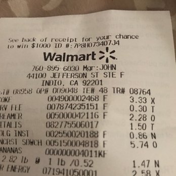 Walmart Neighborhood Market - a receipt for walmart - Pharmacy Near Me - Indio, California Walmart Neighborhood Market - a receipt for walmart - Pharmacy Near Me - Indio, California