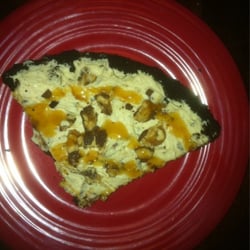The frozen solid Snickers pie.