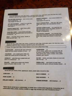Menu photo 6 Hogback BBQ & Grill Littleton, CO