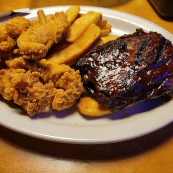Texas Roadhouse - Ribs and chicken tender with fries - Steakhouses Near Me - Middletown, New York Texas Roadhouse - Ribs and chicken tender with fries - Steakhouses Near Me - Middletown, New York