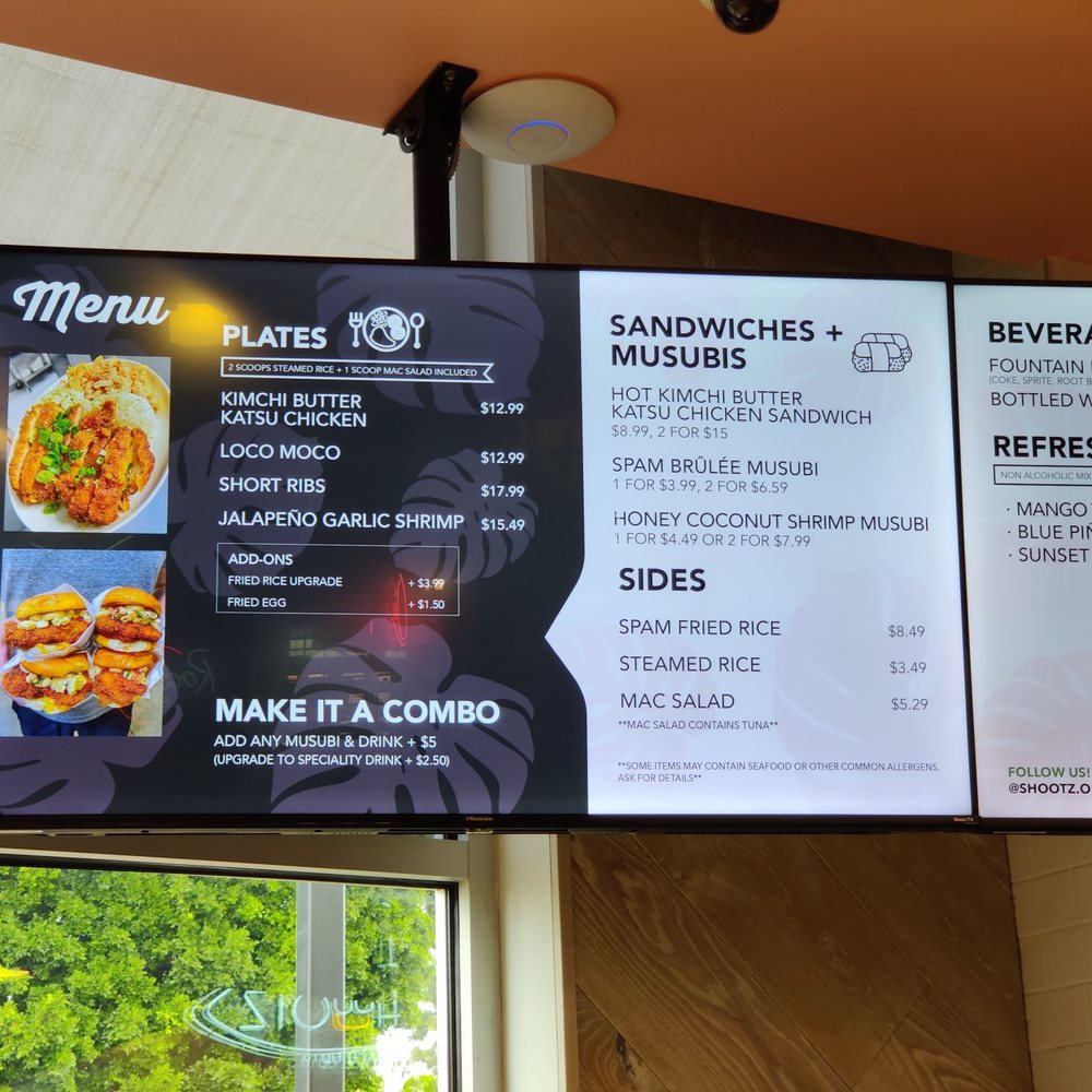 Shootz - Menu as of 5/19/22 - Hawaiian Near Me - Stanton, California Shootz - Menu as of 5/19/22 - Hawaiian Near Me - Stanton, California
