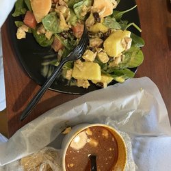 Vega Cafe - Combo: Chicken tropical salad and tortilla soup with side chips for the soup and a roll