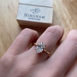 Hingham Jewelers - Oval diamond engagement ring from Hingham Jewelers.