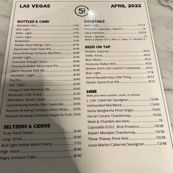 Five Iron Golf - Drink menu for April 2022 - Venues & Event Spaces Near Me - Las Vegas, Nevada Five Iron Golf - Drink menu for April 2022 - Venues & Event Spaces Near Me - Las Vegas, Nevada
