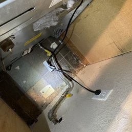 Rats got in through the gas pipe connection hole. Chewed through the counters to get around. Stove invaded and needs to be replaced. Rats got in through the gas pipe connection hole. Chewed through the counters to get around. Stove invaded and needs to be replaced.