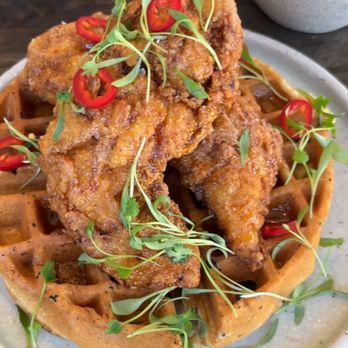 Blue Whale - Gluten-free Chicken and waffles - Cafes Near Me - La Jolla, California Blue Whale - Gluten-free Chicken and waffles - Cafes Near Me - La Jolla, California