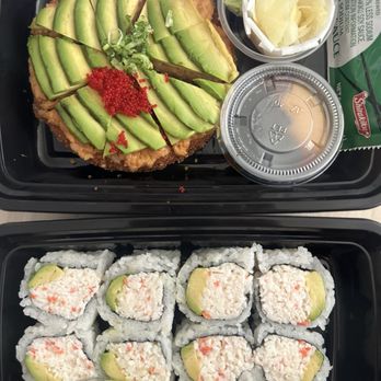 Tom's Sushi House - Crispy Rice (8pcs) and California Roll - Sushi Bars Near Me - Los Angeles, California Tom's Sushi House - Crispy Rice (8pcs) and California Roll - Sushi Bars Near Me - Los Angeles, California