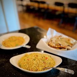 Side order of Basmati Rice of the Day (Saffron Rice) - generous portions packed full of flavor!