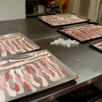 Podunk Eats - 5 lbs of thick cut apple wood smoked bacon. Yes please... - Food Trucks Near Me - North Palm Beach, Florida Podunk Eats - 5 lbs of thick cut apple wood smoked bacon. Yes please... - Food Trucks Near Me - North Palm Beach, Florida
