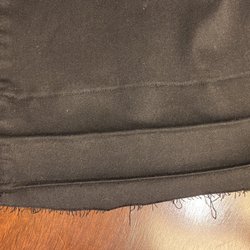 King Cleaners - Thus is what it looks now that I undid the hem... Three folds when they could have cut the fabric!