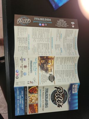 Menu photo 2 Pete's Pizza #2 Chicago, IL Menu photo 2 Pete's Pizza #2 Chicago, IL