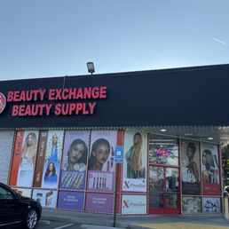 Exterior outside entrance of Beauty Exchange - Store from other side - Riverdale, Georgia Exterior outside entrance of Beauty Exchange - Store from other side - Riverdale, Georgia