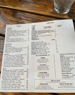 Menu photo 8 Playa Mill Valley, CA Menu photo 8 Playa Mill Valley, CA