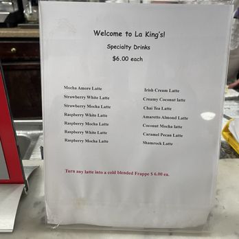 La King's Confectionery - Menu - Ice Cream & Frozen Yogurt Near Me - Galveston, Texas La King's Confectionery - Menu - Ice Cream & Frozen Yogurt Near Me - Galveston, Texas