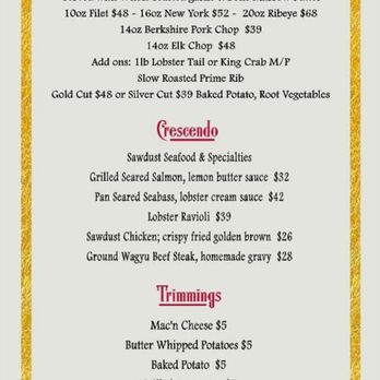 Sawdust Corner Steakhouse - Menu - Steakhouses Near Me - Virginia City, Nevada Sawdust Corner Steakhouse - Menu - Steakhouses Near Me - Virginia City, Nevada
