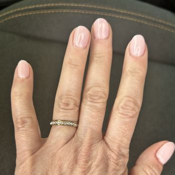 The Nail Parlor - Light pink short oval gel nails. - Nail Salons Near Me - Spring, Texas The Nail Parlor - Light pink short oval gel nails. - Nail Salons Near Me - Spring, Texas
