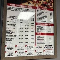 JC's Pizza - Menu