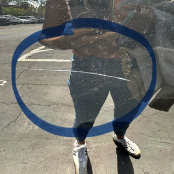 Fast5Xpress Car Wash - scratch on right side of car back door - Car Wash Near Me - Costa Mesa, California