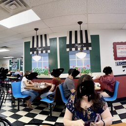 diners and diner tables in a diner