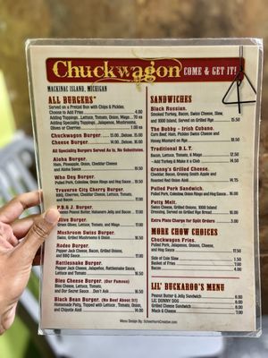 Menu photo 2 Chuckwagon Mackinac Island, MI