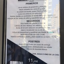 Cafetería Villa Gomá - Menú del dia