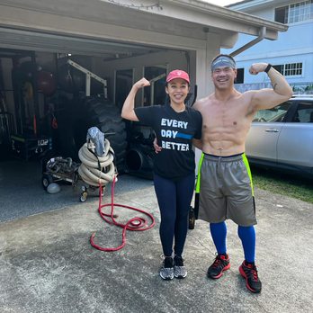 Key Fitness - Me and my wife after a session of Kybata at Ky's place. - Trainers Near Me - Kaneohe, Hawaii