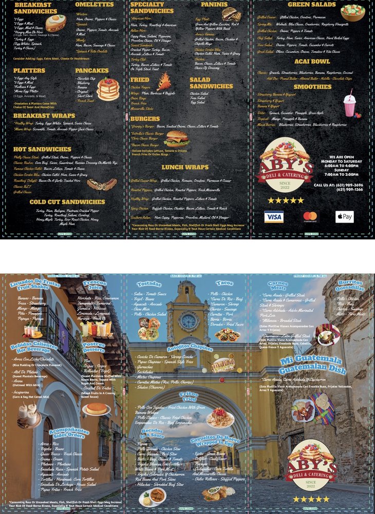 ABY’S DELI & CATERING Updated September 2024 459 Montauk Hwy, East