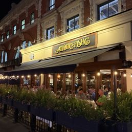 Exterior outside entrance of Atlantic Fish - Boston, Massachusetts Exterior outside entrance of Atlantic Fish - Boston, Massachusetts