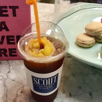 Scout Southern Market - Tea float with peach sorbet - Home Decor Near Me - Beaufort, South Carolina Scout Southern Market - Tea float with peach sorbet - Home Decor Near Me - Beaufort, South Carolina