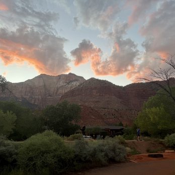 Watchman Campground - September 1, 2026 - Sunset view from campsite. - Campgrounds Near Me - Springdale, Utah