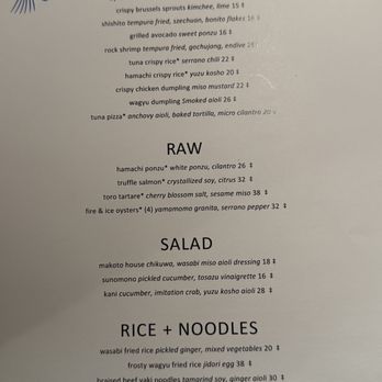 Makoto Vail - Menu - Sushi Bars Near Me - Vail, Colorado