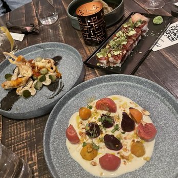 Modita - Sweet & Sour Beets, Baby Squid "Ika Su", Short Rib Gyoza, Wasabi Tuna* - Sushi Bars Near Me - Indianapolis, Indiana