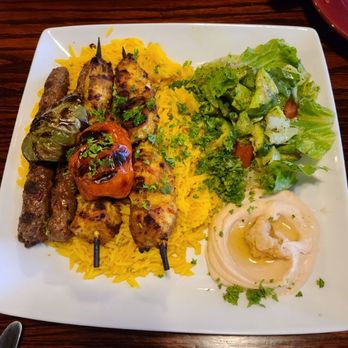 Ali Baba Restaurant - Kafta and chicken kabob plate - Mediterranean Near Me - Pomona, California