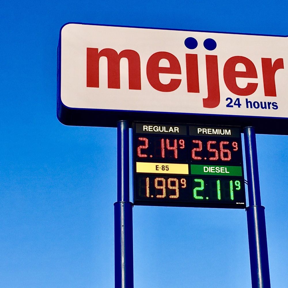 Meijer Express Gas Station - Price sign - Gas Stations Near Me - Alpena, Michigan Meijer Express Gas Station - Price sign - Gas Stations Near Me - Alpena, Michigan