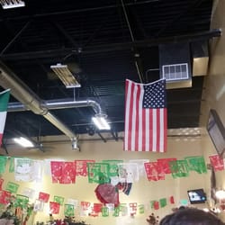 American flag is displayed incorrectly. Union first. Stars go on the left.