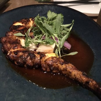 Kyu - Grilled Octopus with hearts of palm and red onion - Asian Fusion Near Me - Miami, Florida