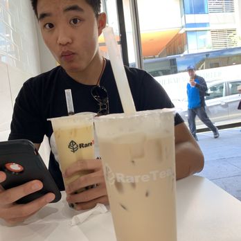 Rare Tea - Mango milk tea 80% sweet, nice...oolong at 0%, good tea punch. - Bubble Tea Near Me - Berkeley, California