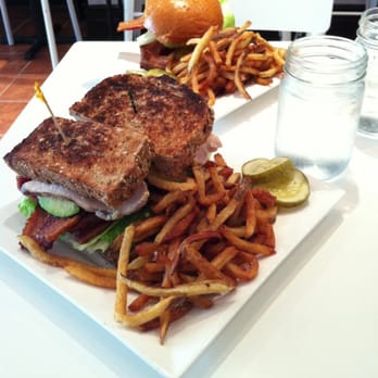 Miles Table - Avocado blt with chicken a side of fries. ALOT bigger than it looks! Just look at it on the plate! - American Near Me - Philadelphia, Pennsylvania Miles Table - Avocado blt with chicken a side of fries. ALOT bigger than it looks! Just look at it on the plate! - American Near Me - Philadelphia, Pennsylvania