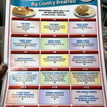 Main Street Diner - Breakfast menu - Diners Near Me - Plainville, Connecticut Main Street Diner - Breakfast menu - Diners Near Me - Plainville, Connecticut