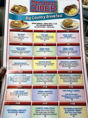 Menu photo 3 Main Street Diner Plainville, CT Menu photo 3 Main Street Diner Plainville, CT