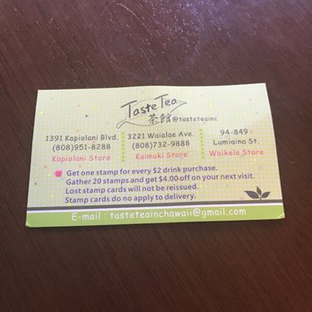 Taste Tea - Food Trucks Near Me - Waipahu, Hawaii
