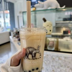 Boba Guys - Jasmine Green with oat milk and bobas