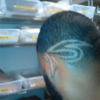 The Traditional Barber - "X" marks the spot with a simple line design. - Barbers Near Me - Inglewood, California