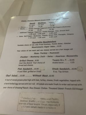Menu photo 1 Mountainaire Tavern Flagstaff, AZ