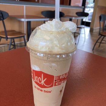 Jack in the Box - Larger Large Iced Mocha Creamaccino - Fast Food Near Me - Manteca, California
