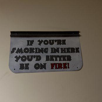 JDs Smokehouse - Bathroom sign - Barbeque Near Me - Rutherford College, North Carolina