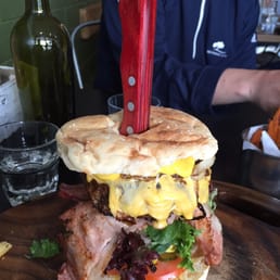 This was just one of their specialty burgers. That all came out stacked to the nines! This was just one of their specialty burgers. That all came out stacked to the nines!
