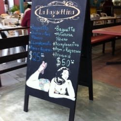 La Baguettina - Una muestra del menú